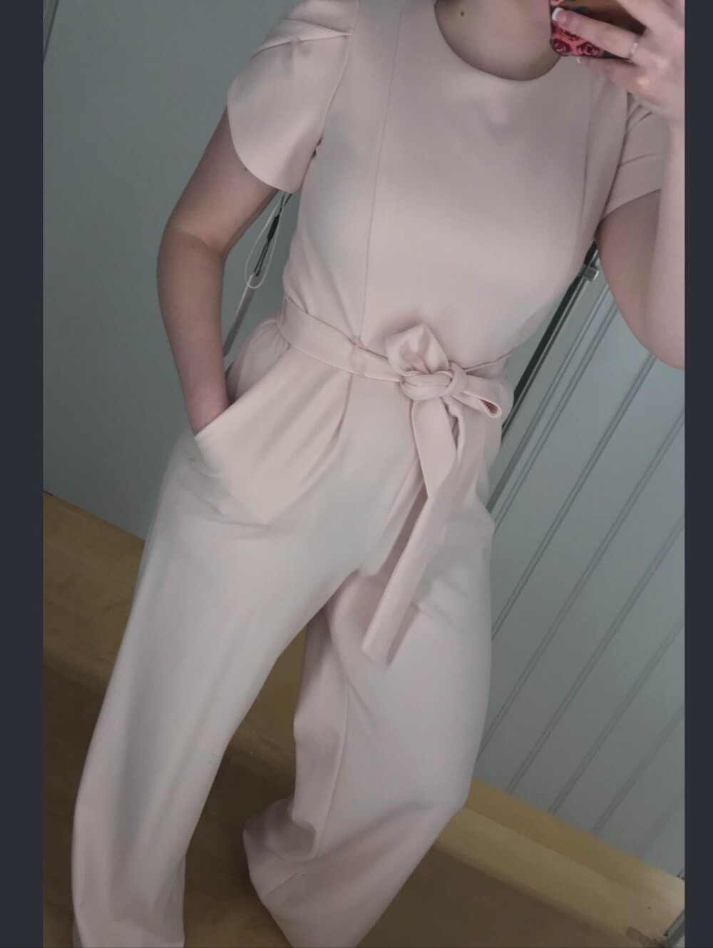 Womens Calvin Klein Pink Jumpsuit With Pockets Size 14 Nwt